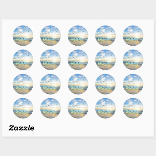 Goedemorgen Blue Sky Ronde Sticker (Vel)