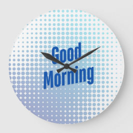 Goedemorgen Blue Stippen Grote Klok