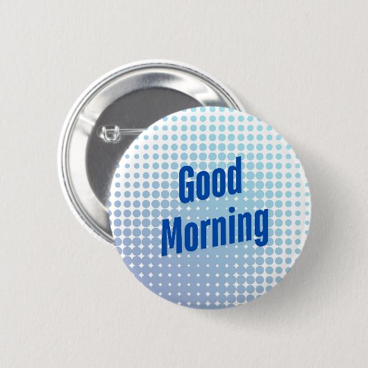 Goedemorgen Blue Stippen Ronde Button 5,7 Cm (Voorkant /achterkant)