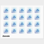 Goedemorgen Blue Stippen Vierkante Sticker (Vel)
