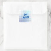 Goedemorgen Blue Stippen Vierkante Sticker (Tas)