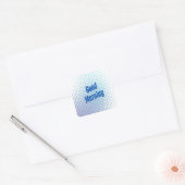 Goedemorgen Blue Stippen Vierkante Sticker (Envelop)