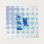 Goedemorgen Blue Stippen Wandkleed (Voorkant (horizontaal))