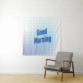 Goedemorgen Blue Stippen Wandkleed (In situ)
