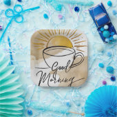 Goedemorgen Briefkaart Papieren Bordje (Feest)