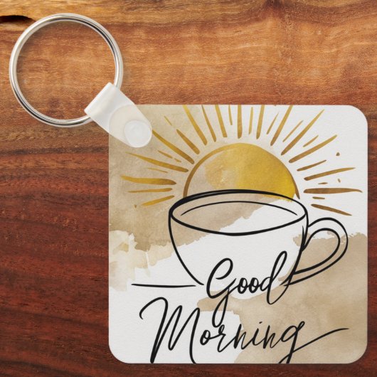 Goedemorgen Briefkaart Sleutelhanger (Voorkant)