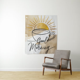 Goedemorgen Briefkaart Wandkleed