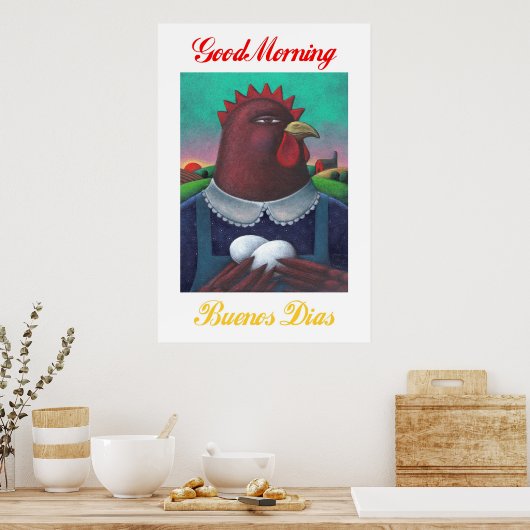 Goedemorgen Buenos Dias Poster (Keuken)