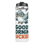 Goedemorgen Cluckers Vogelkunst Thermosbeker (Voorkant)