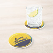 "Goedemorgen Coastal Zandsteen Onderzetter (Zijkant)