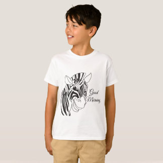 "Goedemorgen" Cute Zebra Black/White Stripes T-shirt