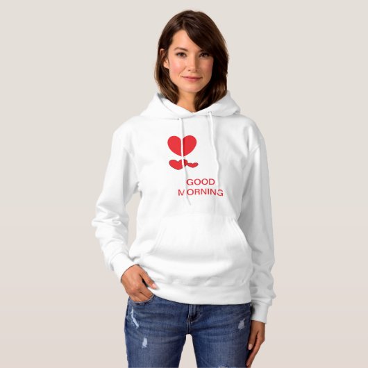 Goedemorgen Dames Hoodie (Voorkant volledig)