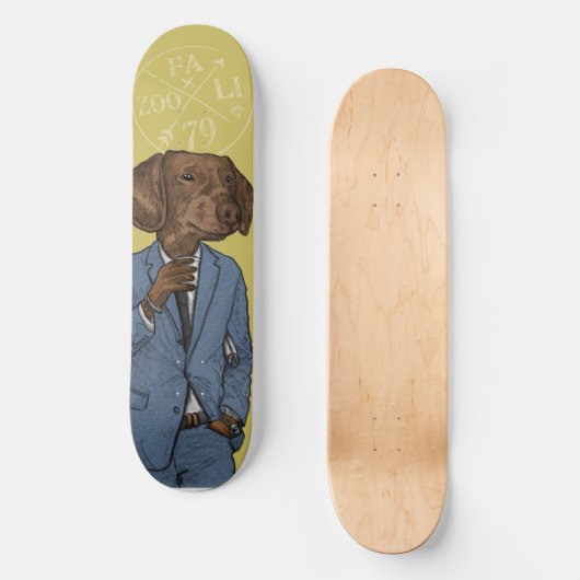 Goedemorgen, Dapper Doge Persoonlijk Skateboard (Voorkant)