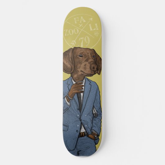 Goedemorgen, Dapper Doge Persoonlijk Skateboard (Voorkant)