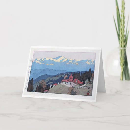 Goedemorgen, Darjeeling, Hiroshi Yoshida Kaart (Voorkant)