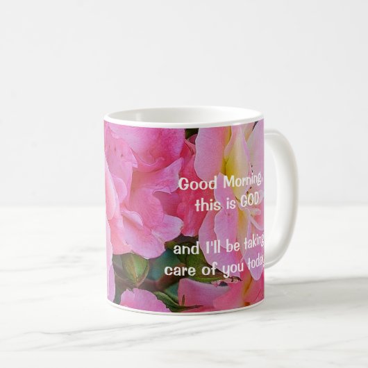 Goedemorgen, dit is God Coffee Mok (Voorkant rechts)