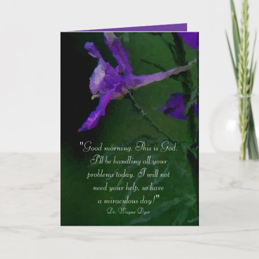 "Goedemorgen. Dit is God." Inspirerend Kaart (Voorkant)