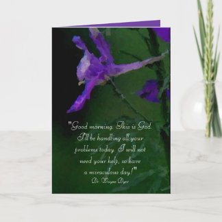 "Goedemorgen. Dit is God." Inspirerend Kaart