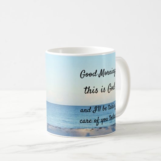 "Goedemorgen, dit is God" KoffieMok (Voorkant rechts)
