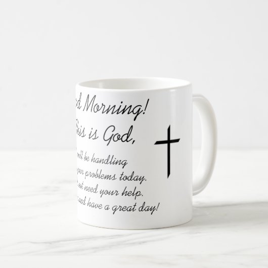 Goedemorgen, dit is God Koffiemok (Voorkant rechts)