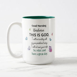 Goedemorgen Dit Is God, Persoonlijke Christelijke Tweekleurige Koffiemok