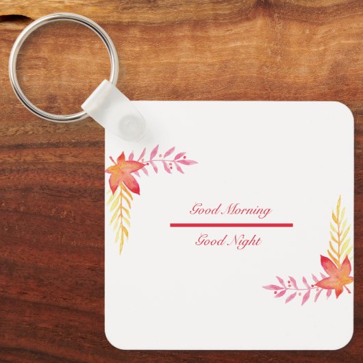 Goedemorgen en Goede Nachtelijke Sleutelhanger (Voorkant)
