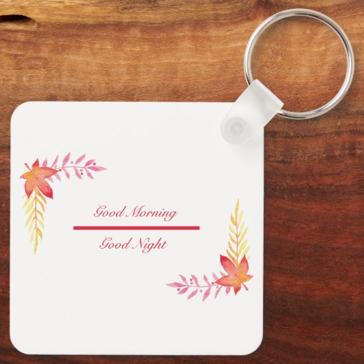 Goedemorgen en Goede Nachtelijke Sleutelhanger (Achterkant)