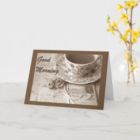 GOEDEMORGEN EN GOEDENDAG * UW VERJAARDAG! * KAART (Gele Bloem)