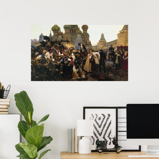 Goedemorgen executie Streltsy door Vasily Surikov Poster (Thuiskantoor)