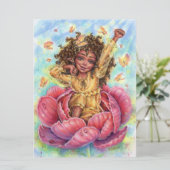 Goedemorgen Fairy Art Kaart Flower Garden (Staand voorkant)