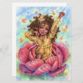 Goedemorgen Fairy Art Kaart Flower Garden (Voorkant / Achterkant)