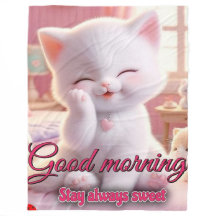 Goedemorgen fleece deken - blijf gezellig & altijd
