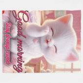 Goedemorgen fleece deken - blijf gezellig & altijd (Voorkant (Horizontaal))