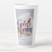 Goedemorgen foto latte mok (Voorkant)