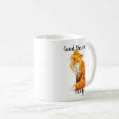 Goedemorgen, Foxy Cute Red Fox Coffee Mok (Voorkant rechts)