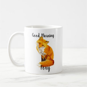 Goedemorgen, Foxy Cute Red Fox Coffee Mok