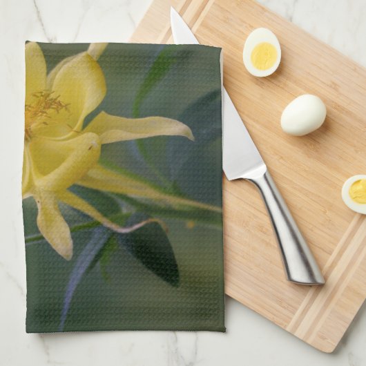 Goedemorgen geel theedoek (Quarter Fold)