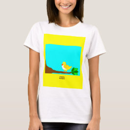 Goedemorgen geel vogel Wit T-Shirt vrouwen