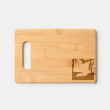 Goedemorgen geëtst houten snijplank
