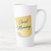 Goedemorgen Gele Notitie Koffiemok Latte Mok (Rechts)