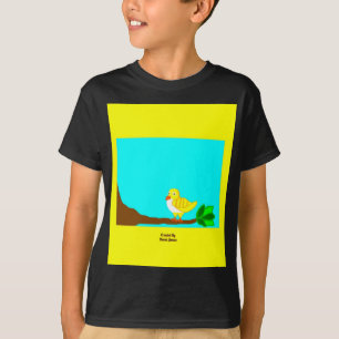 Goedemorgen gele vogelhoezen Black Basic T Shirt