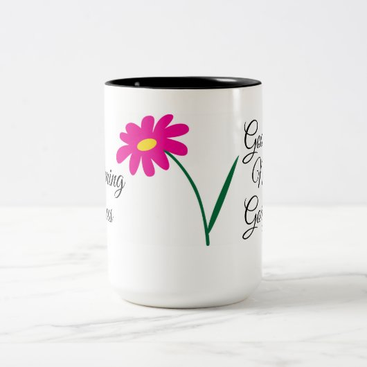 Goedemorgen geweldige Mok van 15 oz met twee tonge (Center)