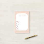 Goedemorgen Giraffe Post-it® Notes (Op bureau)