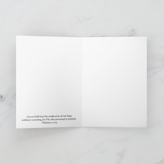 Goedemorgen Glory Flowers Scripture Kaart Hebrews  (Binnen)