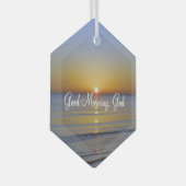 Goedemorgen God Christelijk citaat Glas Ornament (Voorkant Rechts)