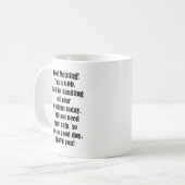 Goedemorgen, GOD Koffiemok (Voorkant links)