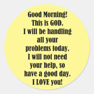 Goedemorgen, GOD Ronde Sticker