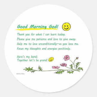 "Goedemorgen God!" Ronde Sticker