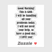 Goedemorgen, GOD Sticker (Vel)