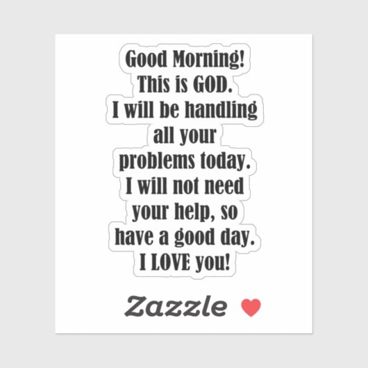 Goedemorgen, GOD Sticker (Vel)